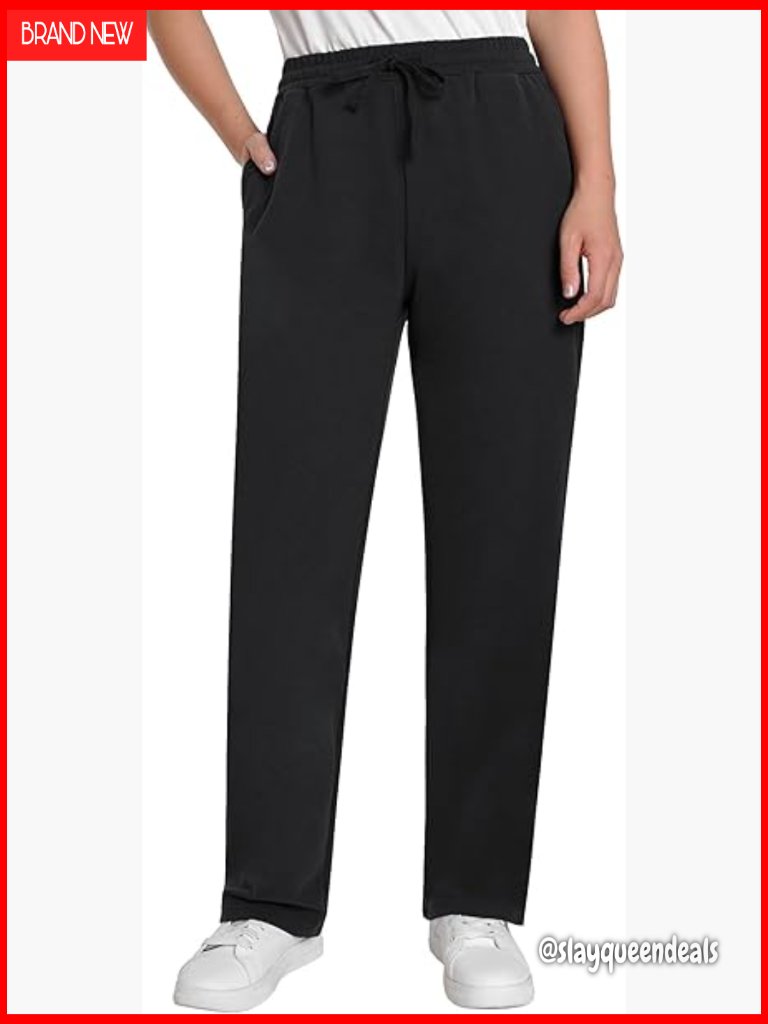 Women's Straight Leg Sweatpants Cotton Joggers With Pockets
